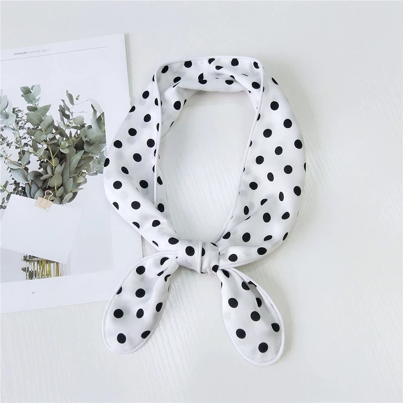 

New Small Silk scarf For Women Bag Handles Ribbons Wraps Fashion Girls Neckerchief Head Scarf Small Long Skinny Scarves