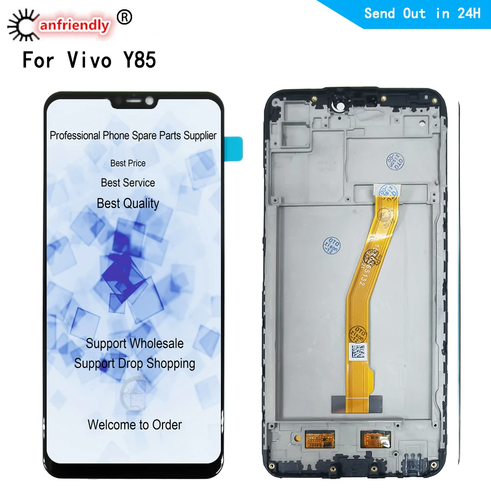 Pantalla LCD de 6,3 pulgadas para Vivo Y85 1727 1726, m&oacute;dulo de digitalizador con sensor de pantalla t&aacute;ctil, montaje de marco para Vivo Y85-0
