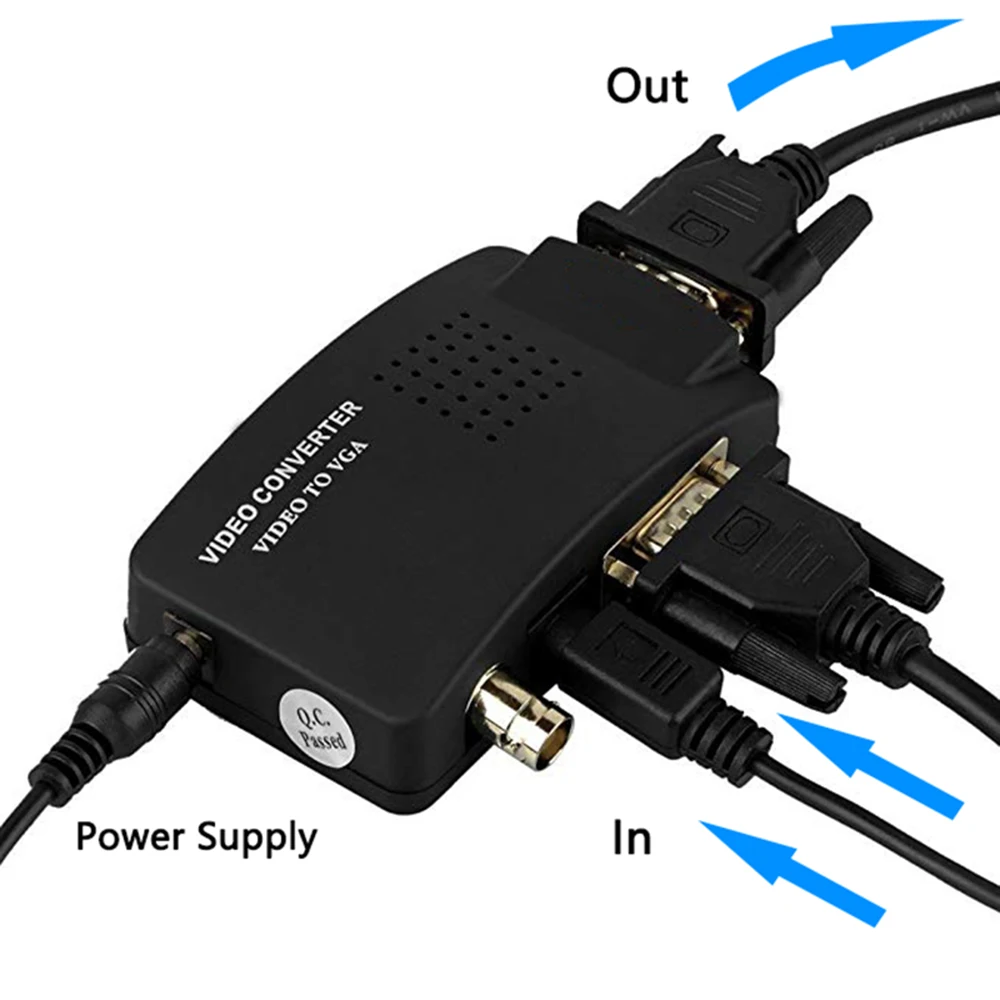 Wiistar BNC к VGA видео конвертер S-Video VGA вход к ПК VGA выход адаптер цифровой переключатель коробка для ПК MACTV камера DVD DVR