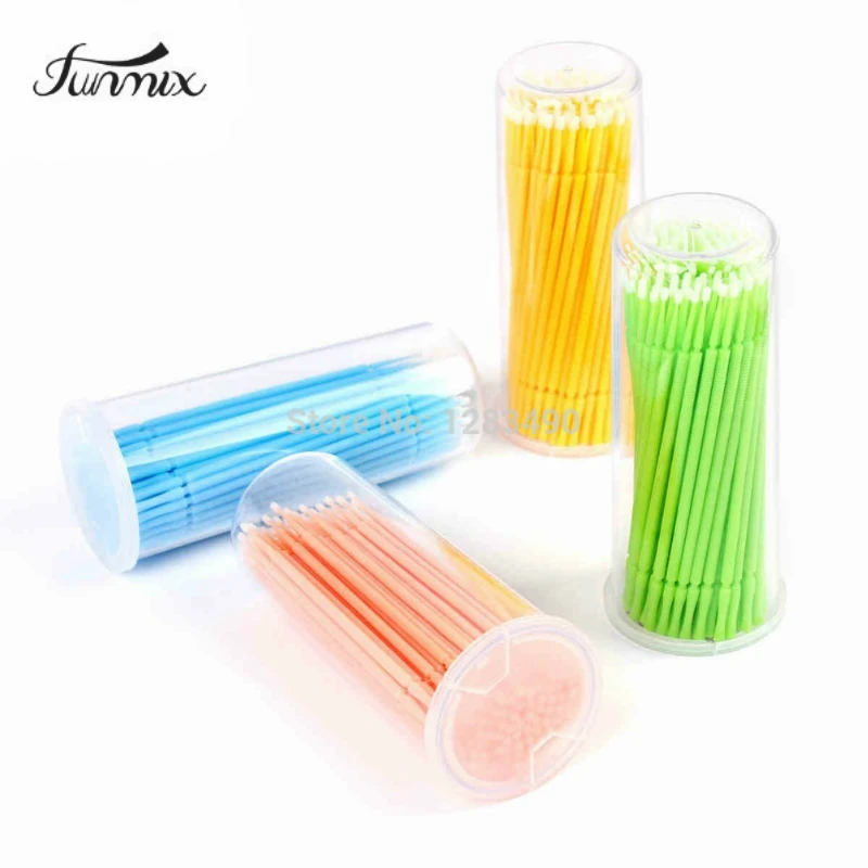 4 бутылки/упаковка 400 шт бесплатные микро норковые кисти инструменты для