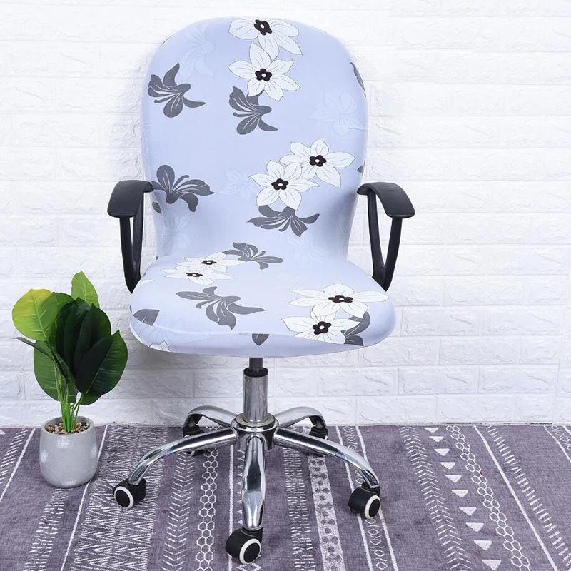 style10 New Arrival Stretch Seat Arm Chair Cover Elastic Office Chair Cover Spandex Chair Slipcover Seat Cover for Computer Chair Case - Цвет: style10