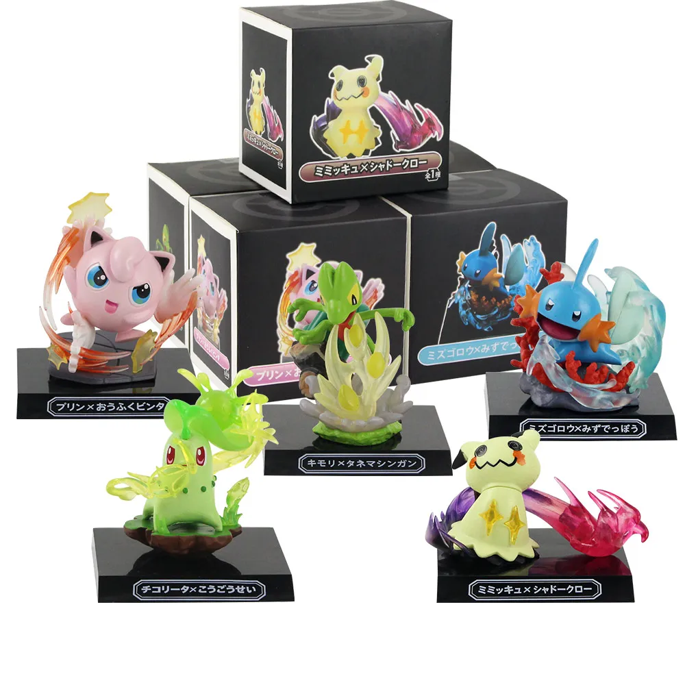 9 11 см покемон аниме фигурки Chikorita Mimikyu jigglyслое Mudkip Treecko Pikachu ПВХ экшн модели