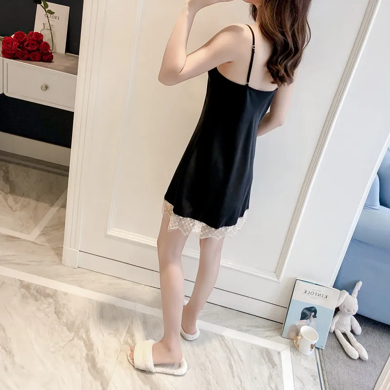 Женское кружевное ночное белье привлекательное с глубоким v образным вырезом