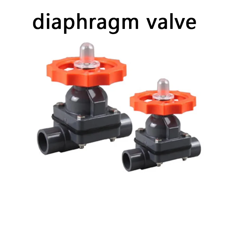 

UPVC Gate Diaphragm Valve Aquarium Tank Irrigation Adapter Garden Water Connectors Industrial Water Pipe Fittings 1 Pcs