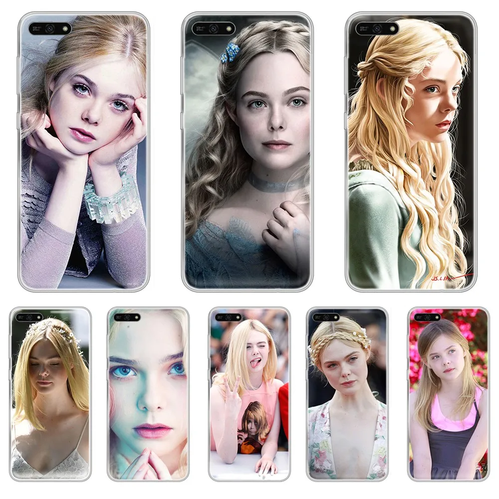 Мягкий прозрачный чехол накладка Arlo Elle Fanning Princess для HUAWEI honor mate 7A 8S 8X 9 9X 10 20 30 pro