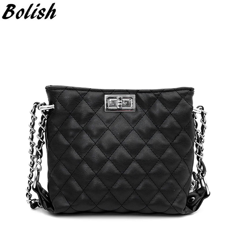 Женская Повседневная сумка на одно плечо с вышивкой и цепочкой Корейская версия |