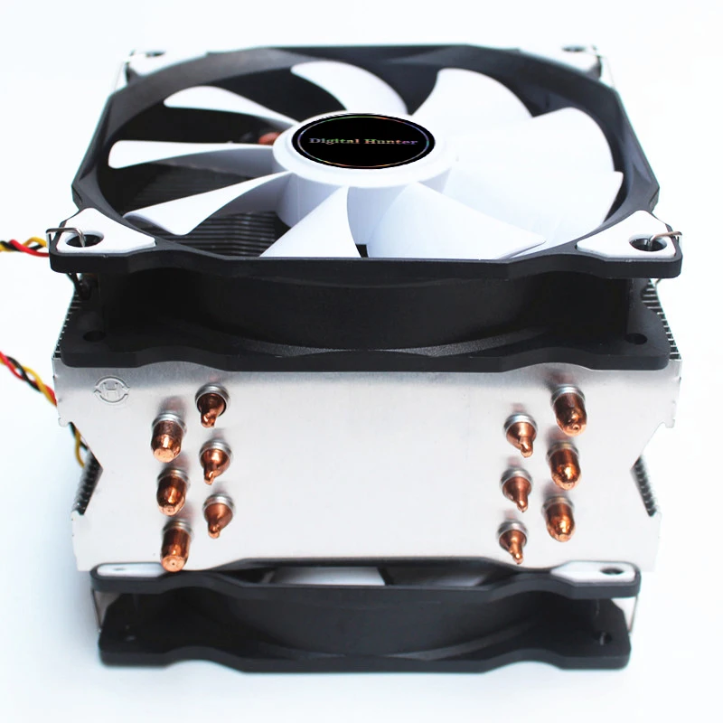 Чистая медь Процессор кулер 4 или 6 тепловых трубок 120 мм ШИМ 4Pin PC тихий для Intel LGA 2011
