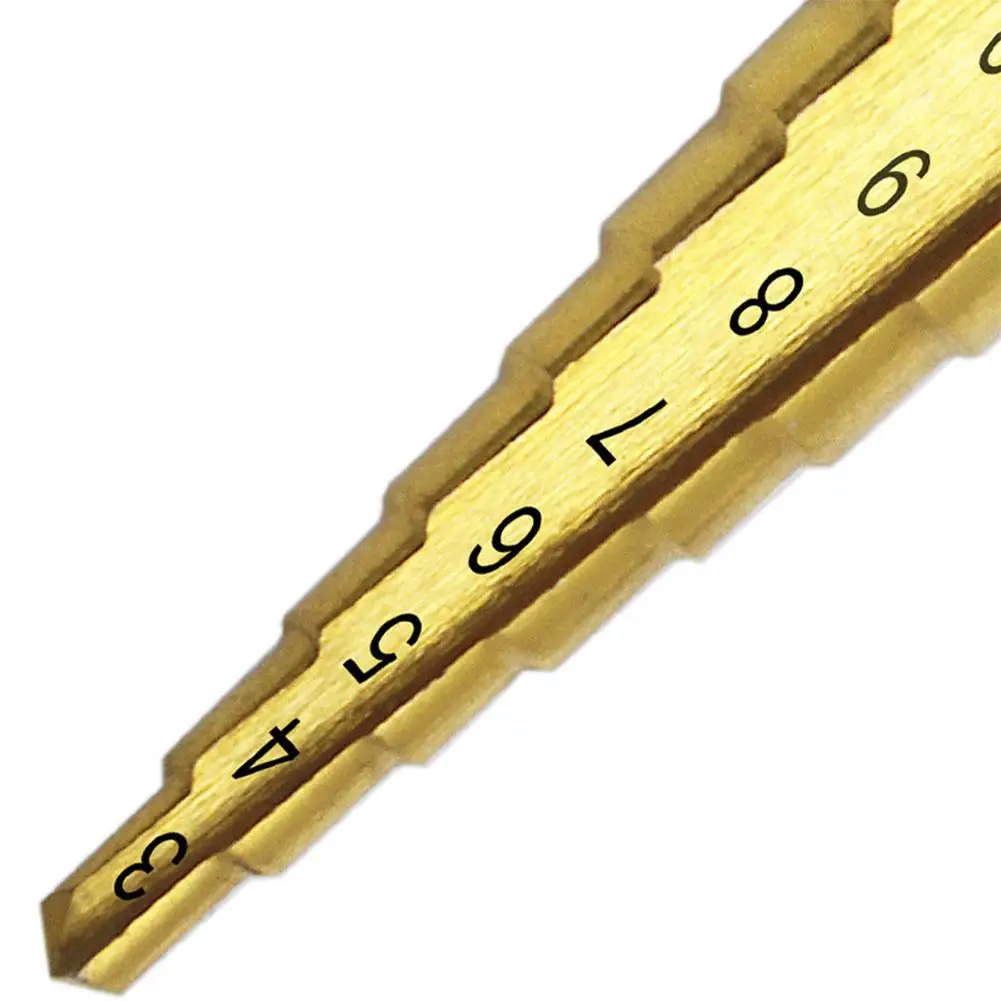 HiMISS HSS Step Drill Bit Titanium Coated Hex Shank Reaming Core Cone Hole Cutter Bits For Metal Wood | Инструменты