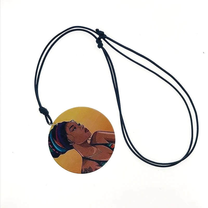 C Девушка деревянная подвеска ожерелье Модные женские ювелирные изделия