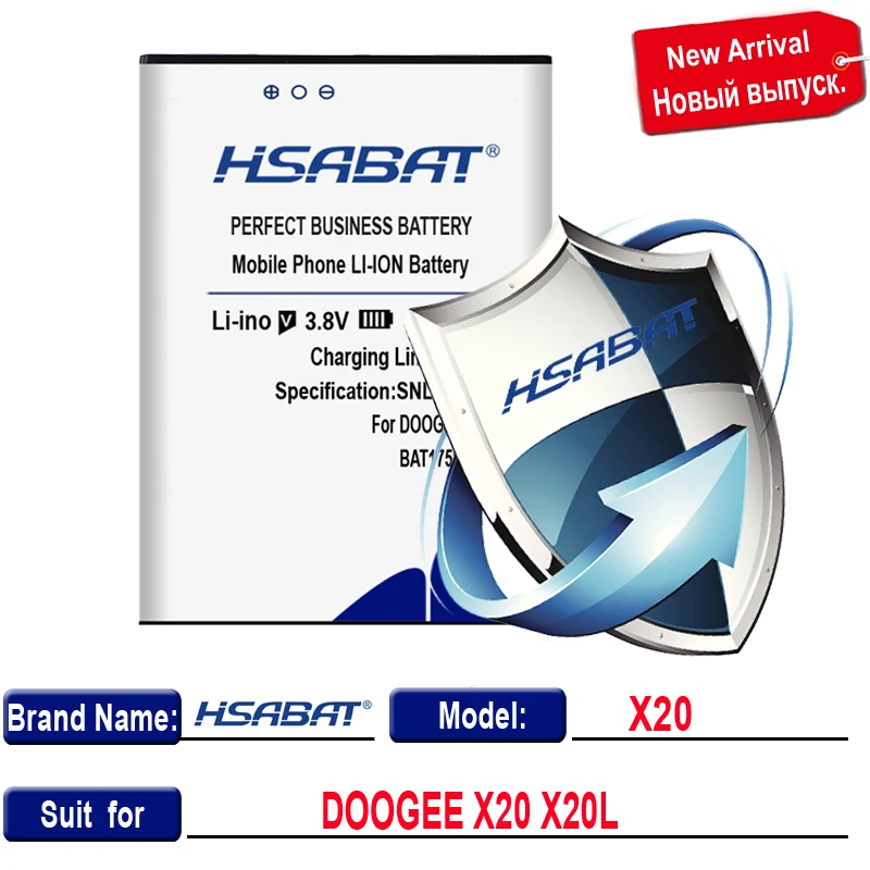 HSABAT 0 цикл 4200 мАч аккумулятор Для DOOGEE X20 X20L BAT17582580 высококачественные