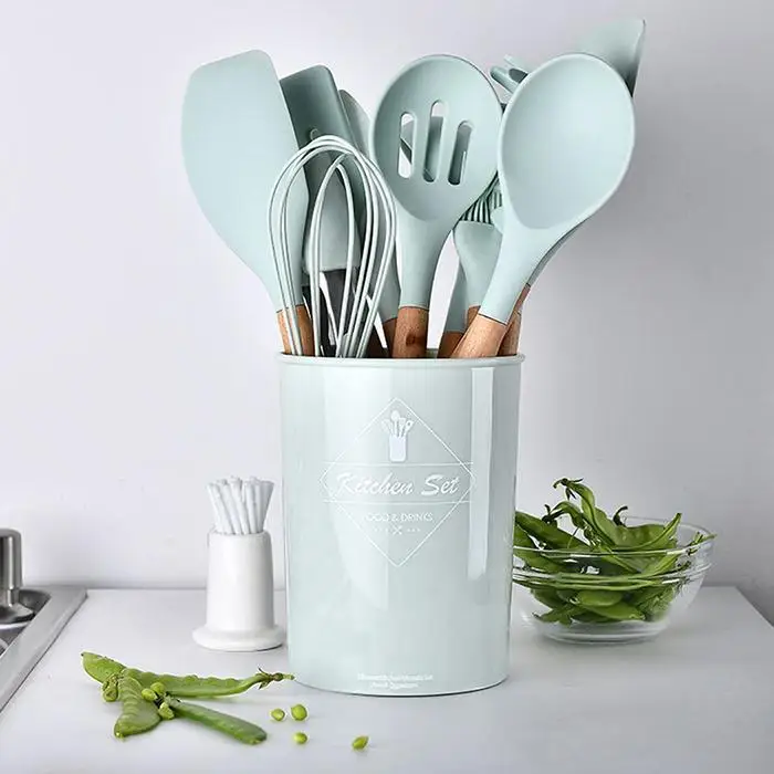 Набор посуды прочный практичный термостойкий силиконовый кухонный инструмент