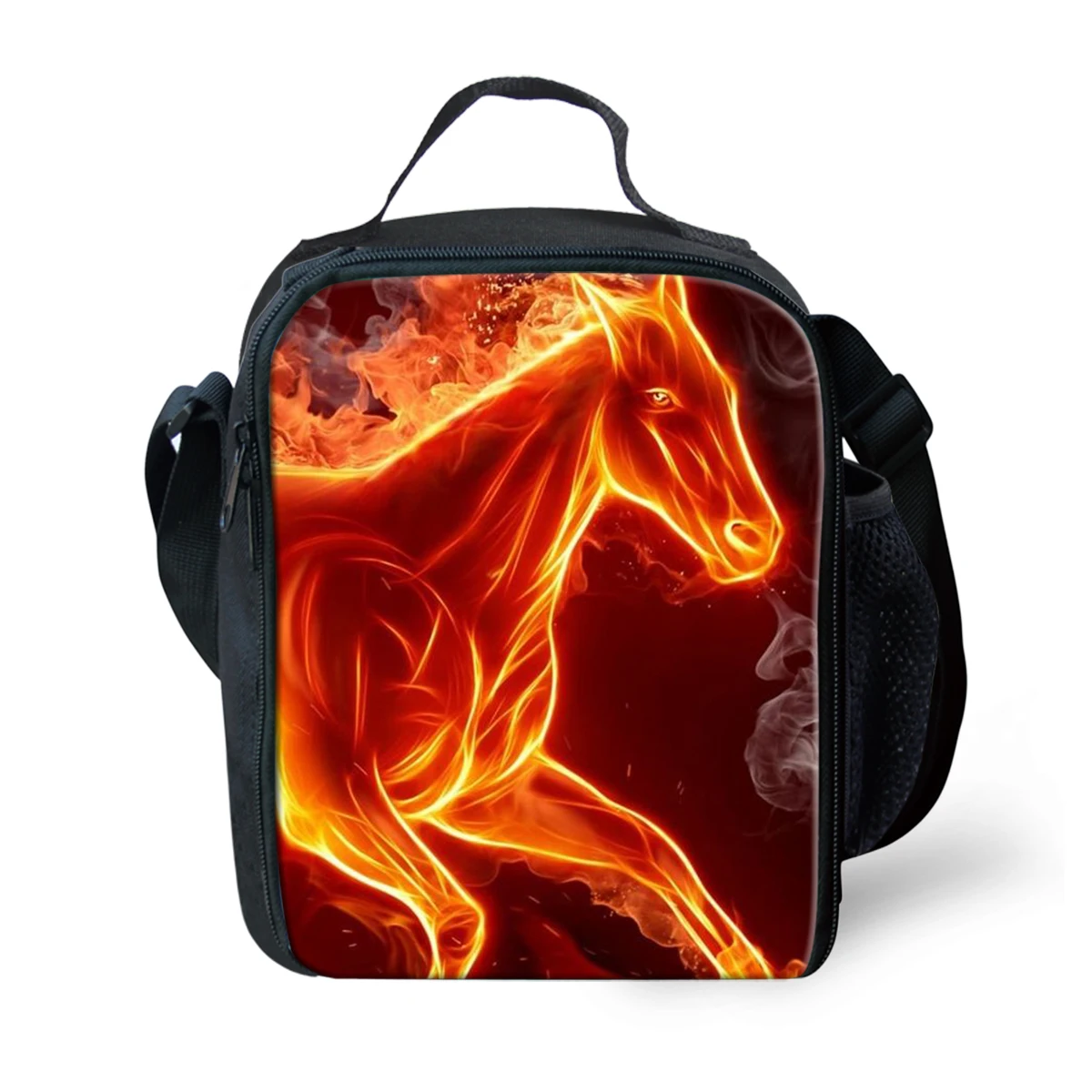 Термальная сумка для еды ThiKin с 3D рисунком огня Crazy Horse стандартная Изолированные
