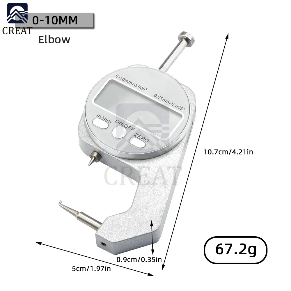 Цифровой измеритель толщины 0-10/20 мм измерительные инструменты для всех видов