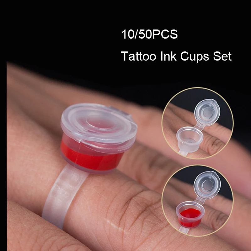 10/50 шт. пластиковые кольца для татуировок|Аксессуары татуажа| |