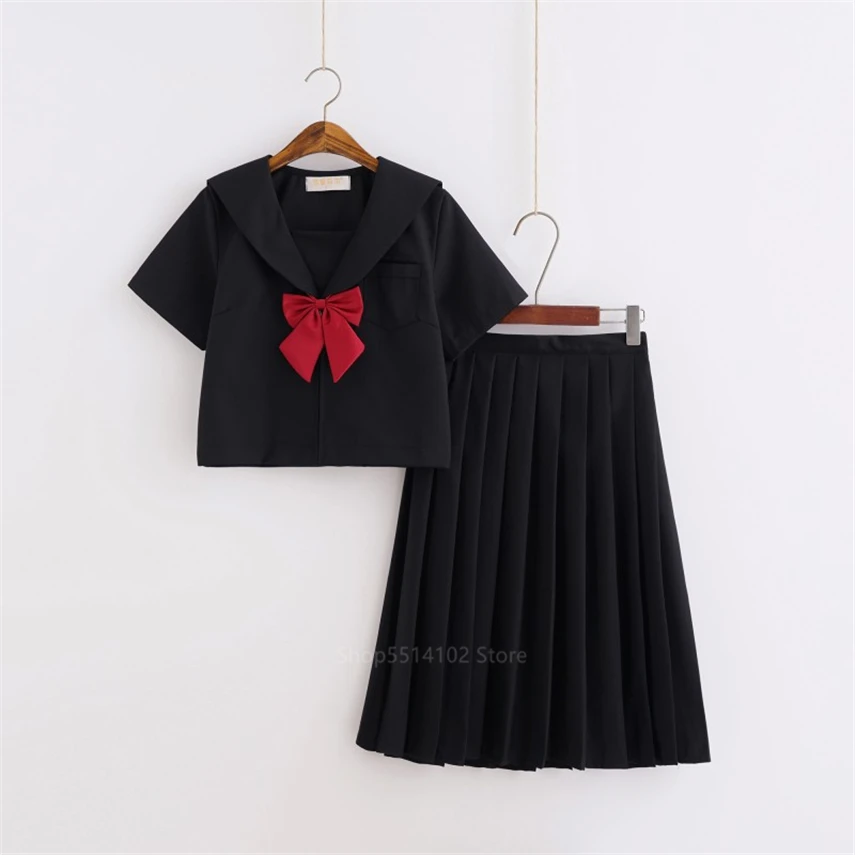Японская школьная форма Kansai Bad Black костюм для студентов JK Kawaii топ с матросским