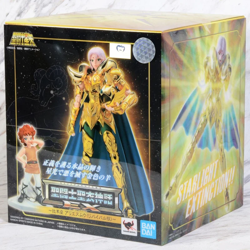 

Bandai Saint Seiya Myth Cloth Ex Revival Mu Ram with Kiki Cavaleiros Do Zodiaco Metal Armor Collection Action Figure Model Toys