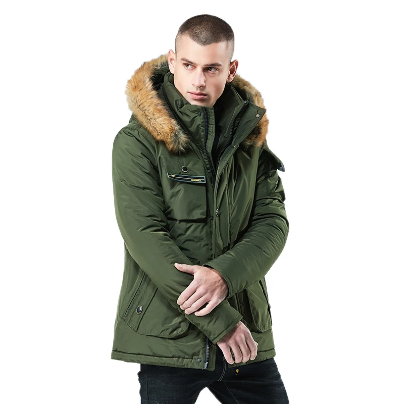Новинка 2019 зимняя мужская куртка с капюшоном Высококачественная Толстая модная
