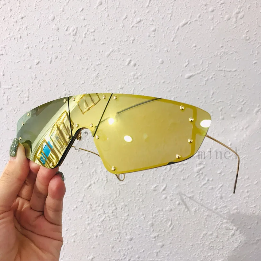 2019 бескаркасные футуристические Солнцезащитные очки женские/мужские роскошные