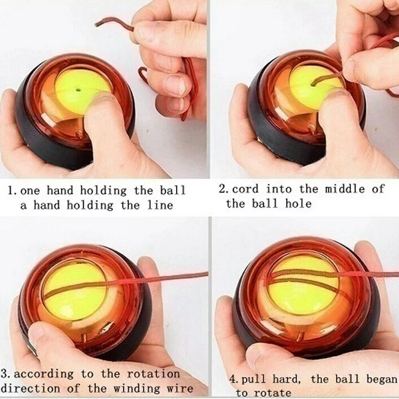 Светодиодный шар на гироскопе тренажер запястье с мячом расслабляющий гироскоп