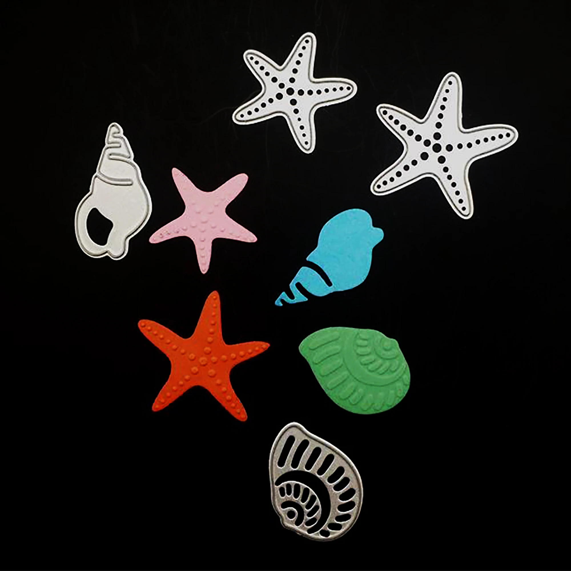 4 шт. металлические штампы в виде морской звезды|Вырубные штампы| |