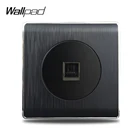 RJ45 Cat6 Wallpad атласное черное Пластик Панель одиночные данные, компьютерный выходной Cat6 разъем