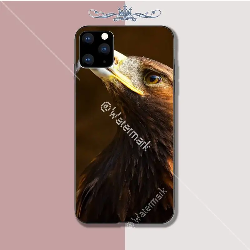 Yinuoda Eagle Bird black soft phone case cover for iphone se 2020 6 6s 7 8 plus x xs max xr 11 12 pro funda | Мобильные телефоны и
