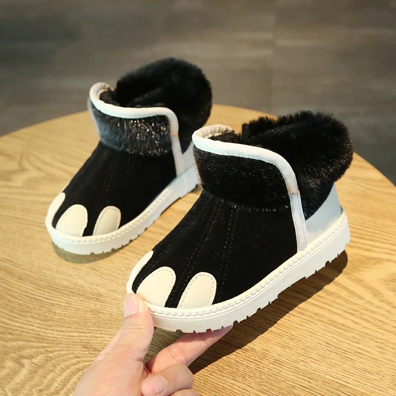 

Winter Baby Girls Boys Snow Boots Warm Outdoor Children Boots Waterproof Non-slip Kids Plush Boots Infant Cotton Shoes