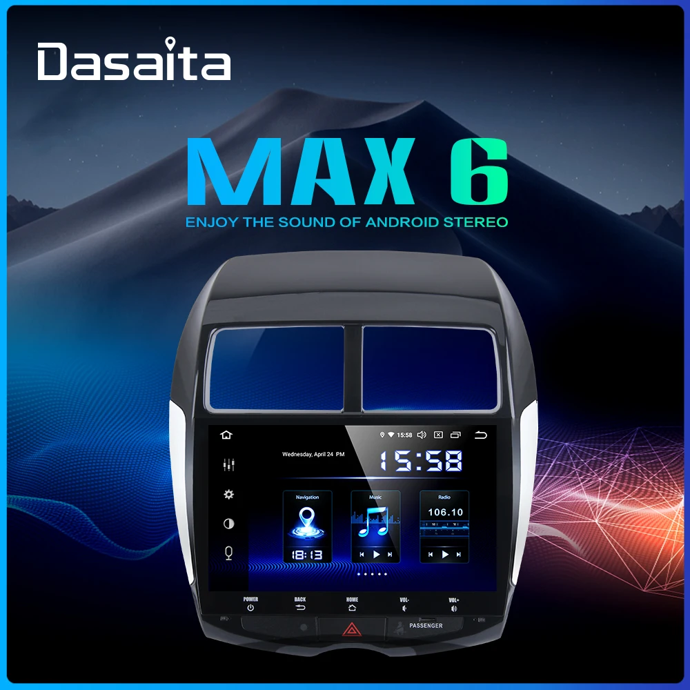 Dasaita 1din Android 9,0 автомобильный стерео для Mitsubishi ASX peugeot 4008 Citroen C4 Air Cross мульти сенсорный экран радио MP3 USB