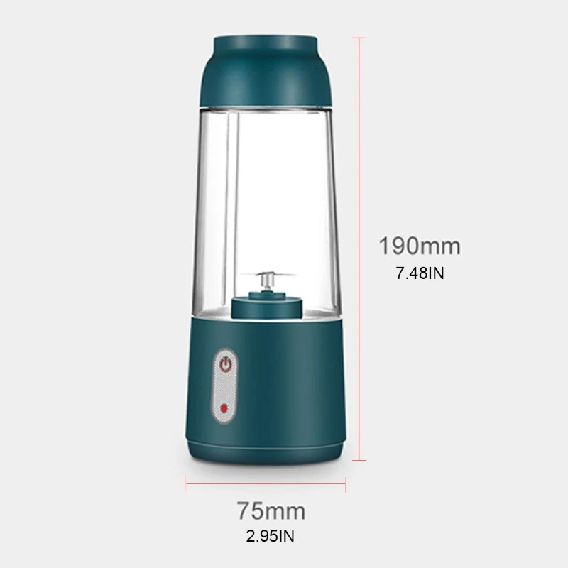 

Portable Blender Personal Blender for Shakes Smoothies Fruit Juice Mixer USB Rechargeable Six Blades Mini Blender