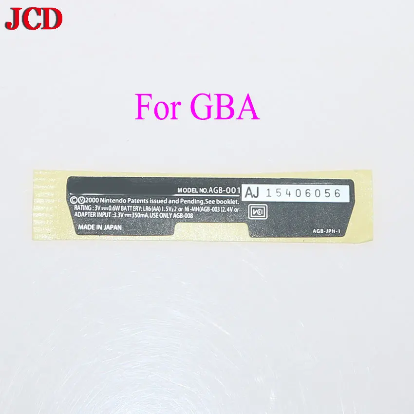 Игровая консоль JCD 1 шт. для GBA/ GBA SP/ GBC новые этикетки наклейки на заднюю панель