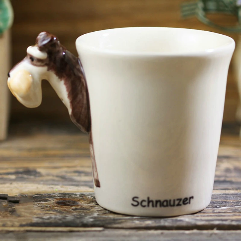 300 мл шнауцер собака кофейная чашка tazas de ceramica creativas забавные кружки с животными 3D мультфильм Подарочная кружка Милая кружка собака