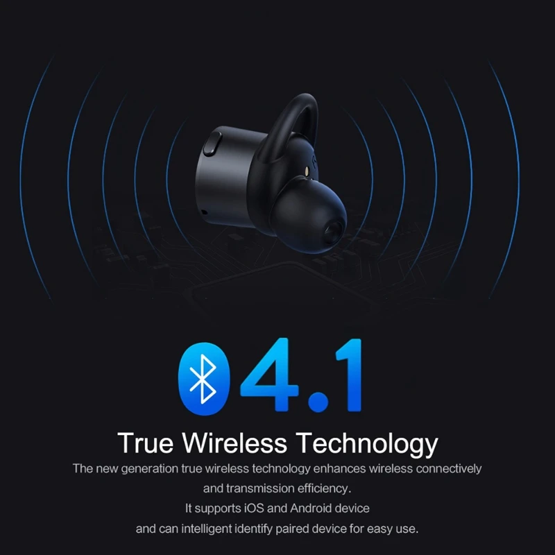 ROCK TWS True беспроводные bluetooth-наушники 4,1 версия мини-наушники-вкладыши стерео звук с микрофоном зарядная коробка для наушников для iPhone Xiaomi