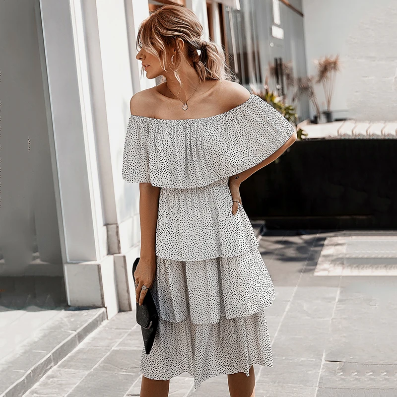 Женское плиссированное платье миди с запахом элегантное коротким рукавом