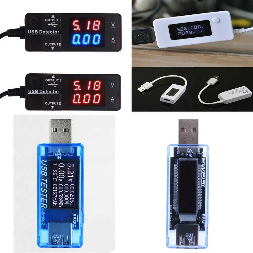 

USB LCD Battery Tester Current Voltage Digital Dispay Power Bank Meter Voltmeter