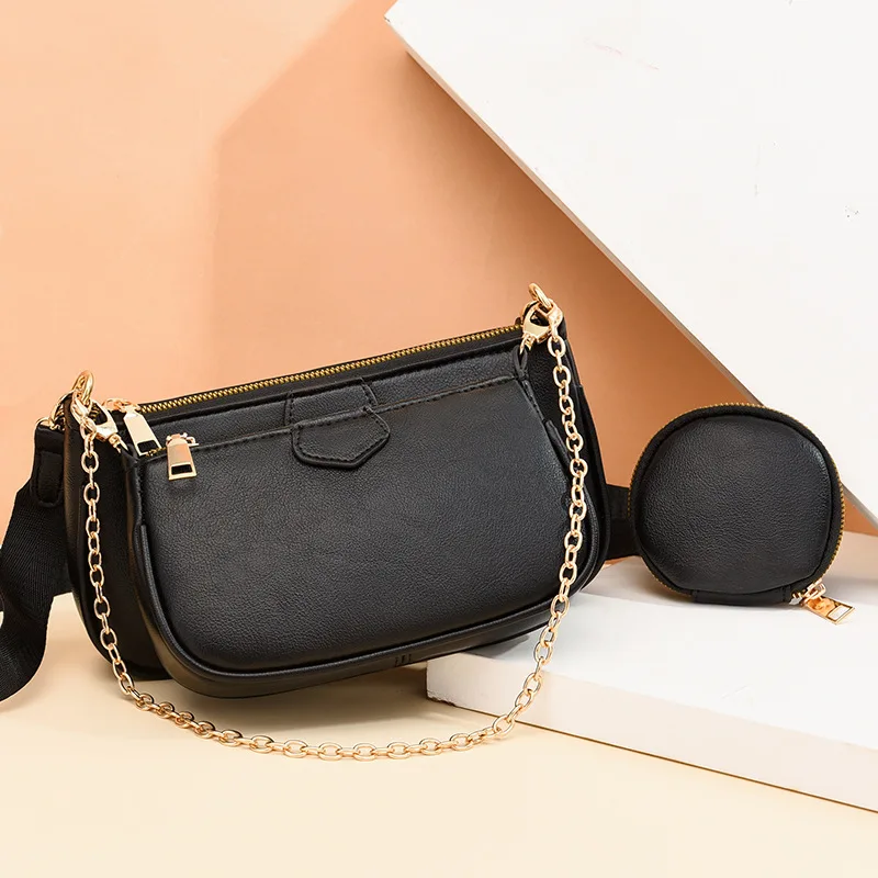 

Women's Bag 2021 Autumn/winter new six-color simple atmosphere three-in-one detachable shoulder bag