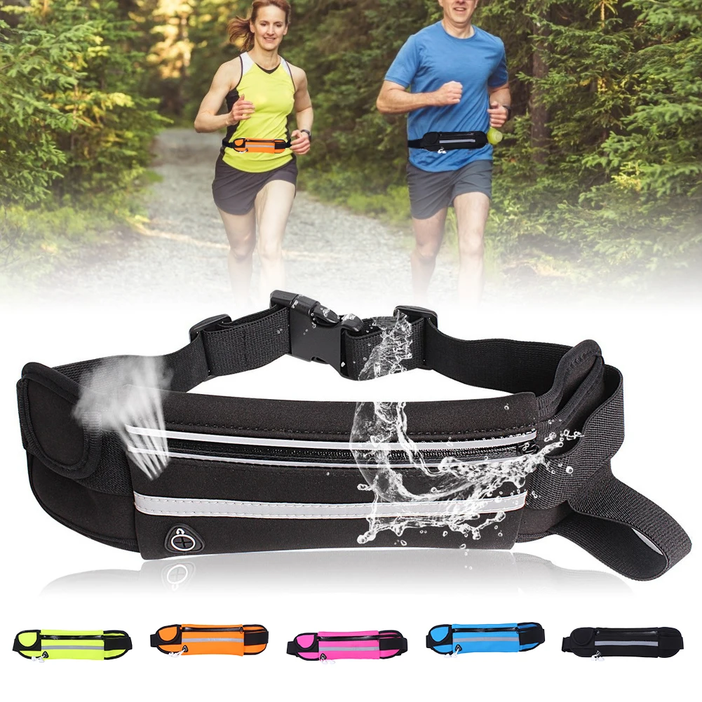

Running Waist Bag Men Women Mobile Phone Pockets Waterproof Belt Bags with Water Bottle Holder Outdoor Sports Waist Accessories