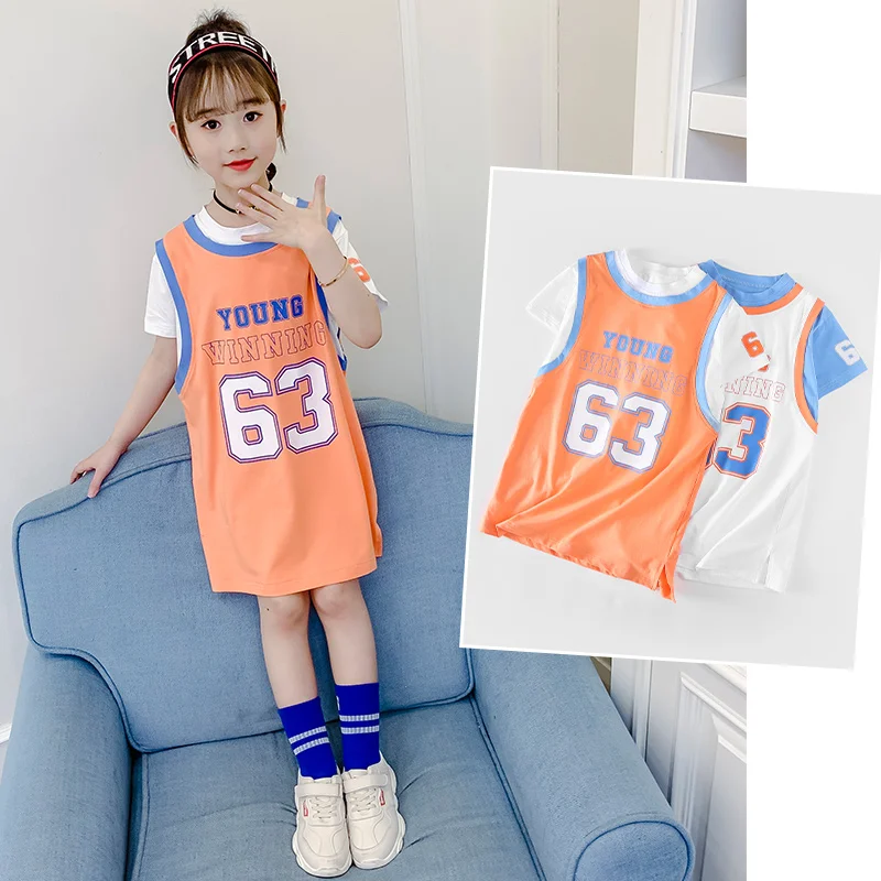 

NO 63 School team uniform Children's Youth Basketball Uniforms Sports Clothes girl running Sets tracksuit Boys Training Shorts