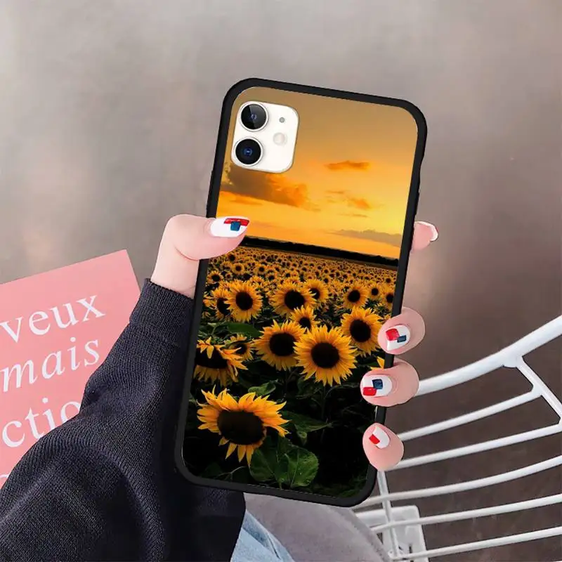 

Beautiful yellow sunflower Phone Case for iPhone 11 12 pro XS MAX 8 7 6 6S Plus X 5S SE 2020 XR