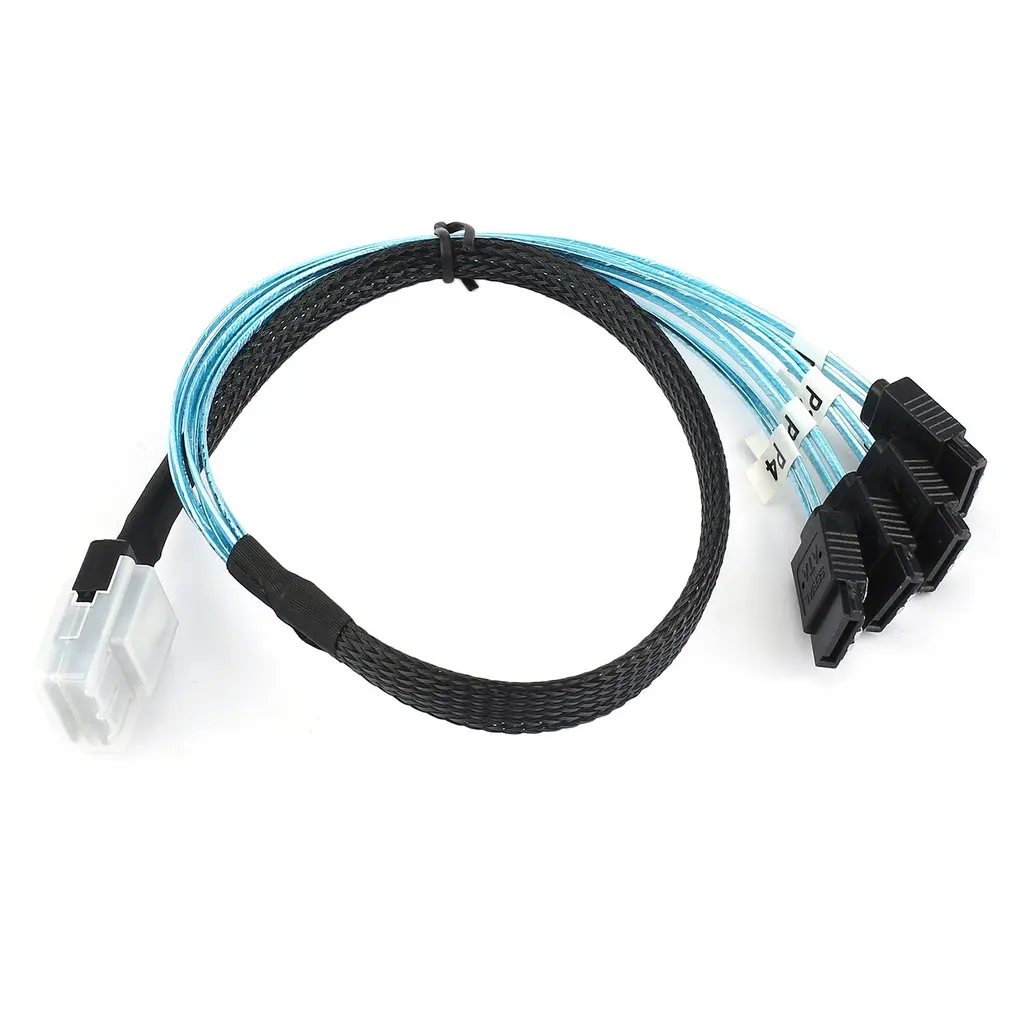 

Mini SAS 4i SFF-8087 36P 36-контактный штекер на 4 SATA 7-контактный сплиттер адаптер кабель 0,5 м соединитель поддержка 10 Гбит/с