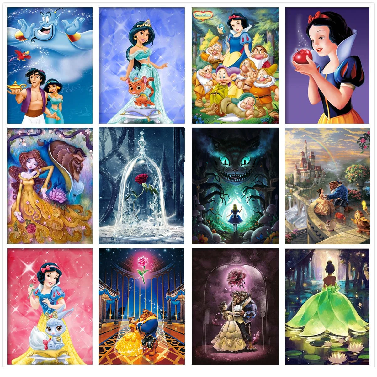 

DIY 5D Alice In Wonderland Forest Mushroom Tree Full Disney Diamond Painting Kits Art Cartoon Paint By Diamonds Embroidery