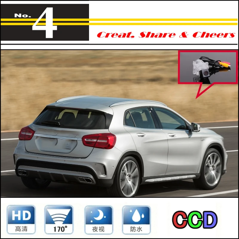 

Для Mercedes Benz GLA Class MB X156 2013 ~ 2016 Автомобильная камера заднего вида, резервная Водонепроницаемая камера для PAL / NTSC | Функция CCD + RCA