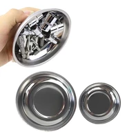 4 6magnetic parts tray plate screws nut bolt storage container tools organizer holder round steel bowl car repair