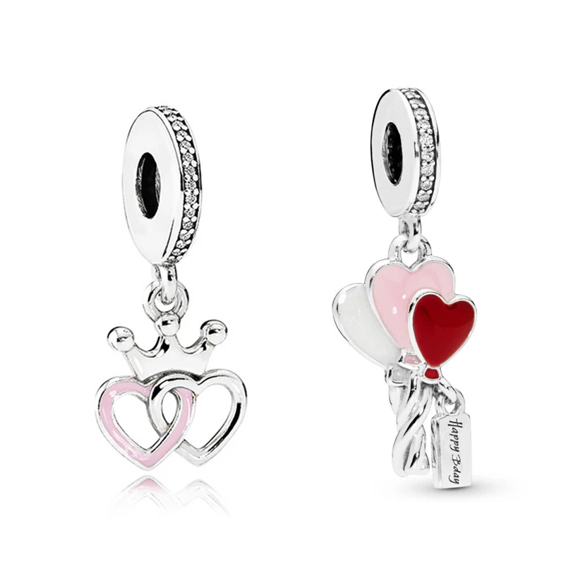 

Кулон Baofu из стерлингового серебра 925 пробы, подвеска в виде воздушного шара, короны, праздничный Шарм, подходит для оригинального ожерелья, ...