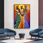 Портрет Африканской Женщины картина маслом на холсте художественные плакаты принты Скандинавская картина на стену для гостиной дома картина