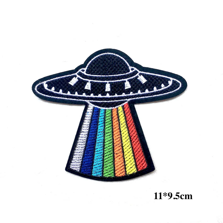 Оптовая продажа модные крутые аппликации НЛО с вышивкой утюгом аппликация для