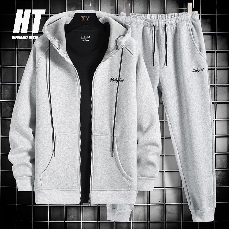 Спортивный костюм мужской из двух предметов свитшот с капюшоном и штаны на