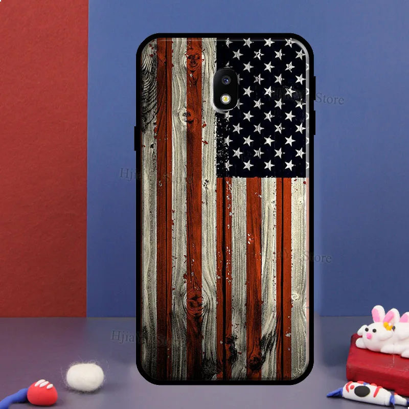 Чехол с американским флагом для Samsung Galaxy J5 J3 J7 J1 A3 A5 2016 2017 A6 A7 A8 A9 J4 J6 Plus J8 2018 - купить