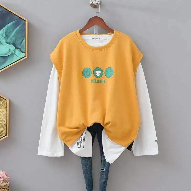 

New Big Large Plus Size Korean Girls Casual Women Clothes Loose Sleeveless vest Autumn Female Waist coat Ladies Decoration Vest