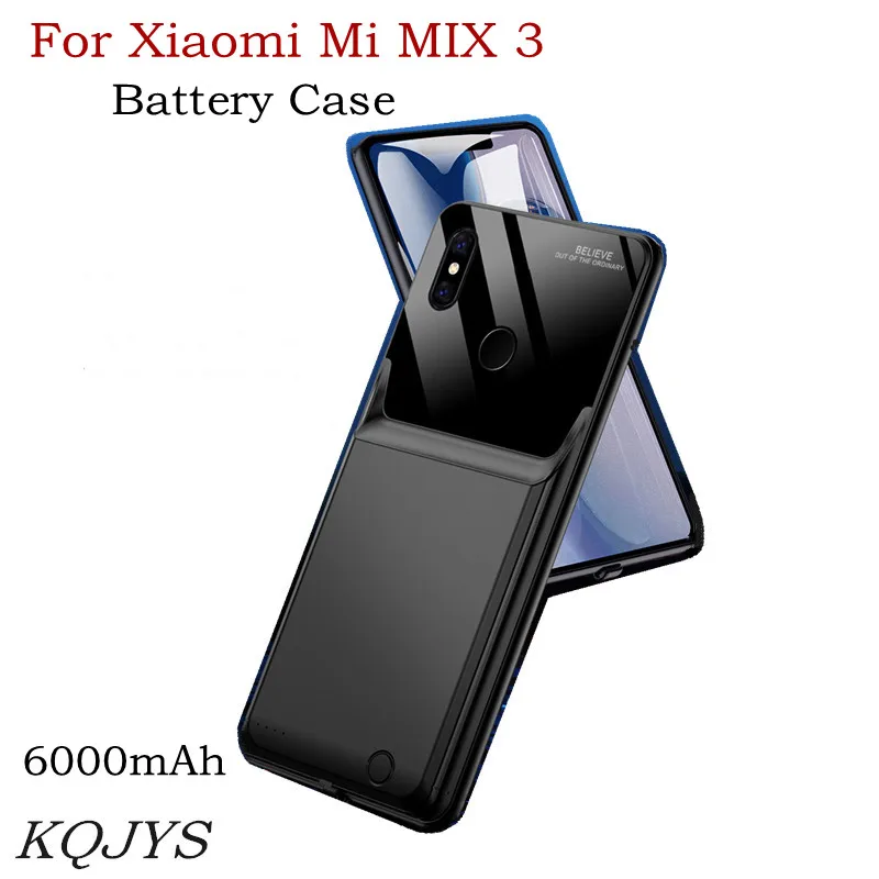 

KQJYS 6000mAh External Power Bank Battery Charger Cases For Xiaomi Mi MIX 3 Battery Case Portable Charging Cover