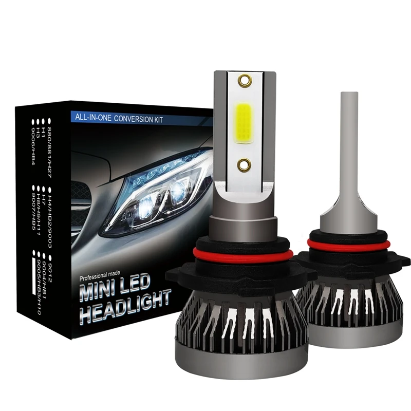 2Pcs Mini1 Led Headlight 36W 6000Lm Cob Bulbs Kit Hi/Low Beam 6000K | Автомобили и мотоциклы